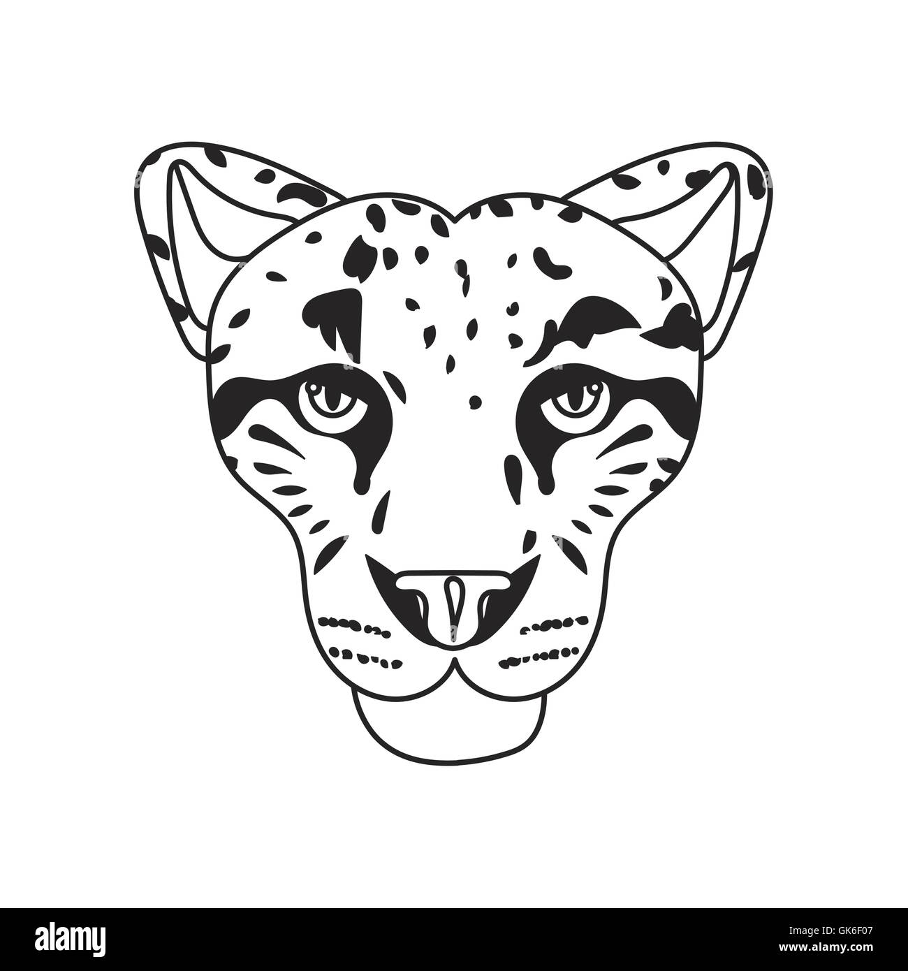 India snow leopard Stock Vector Images - Alamy