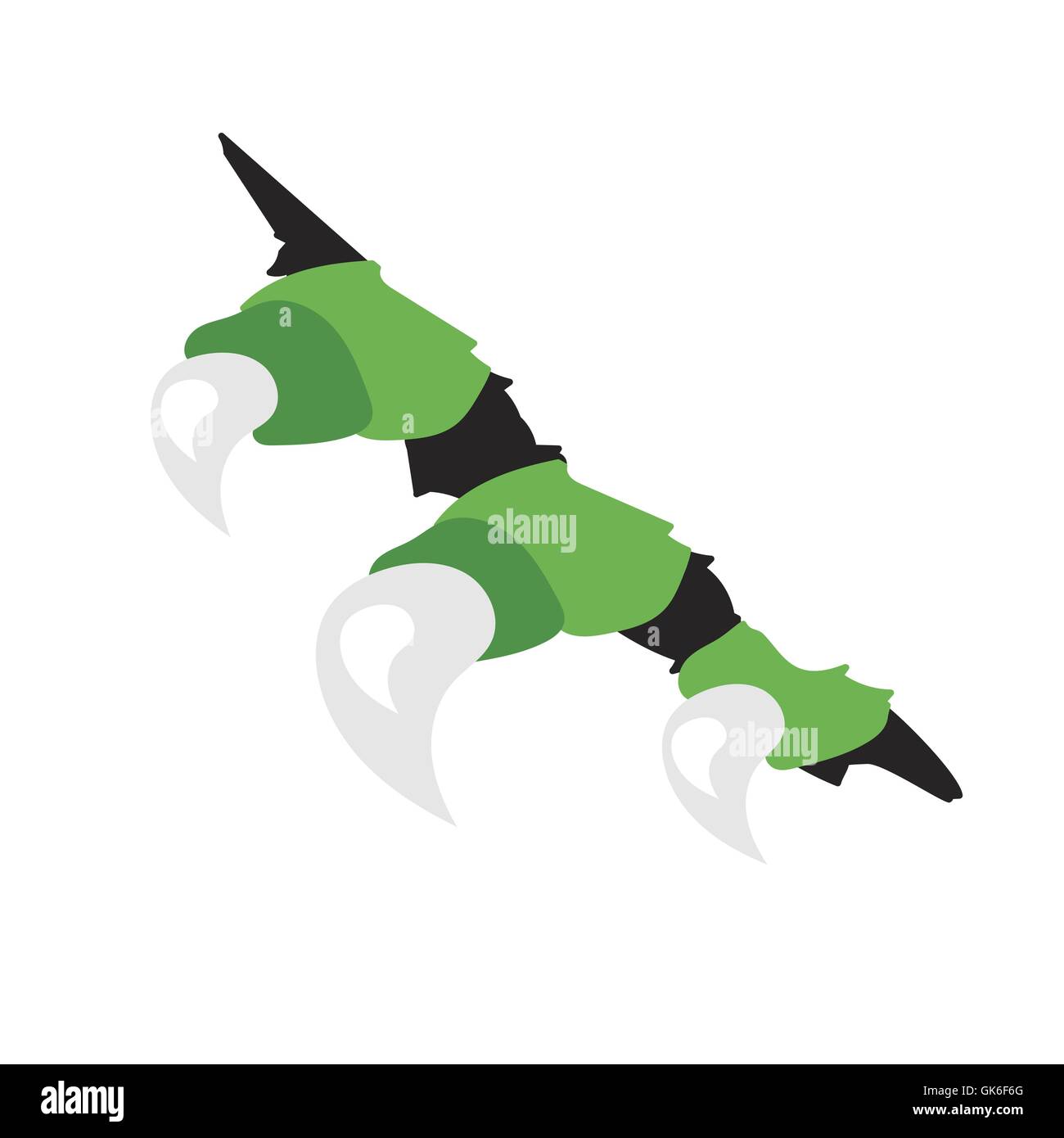 Vector monsters or dragon claws in crack Stock Vector