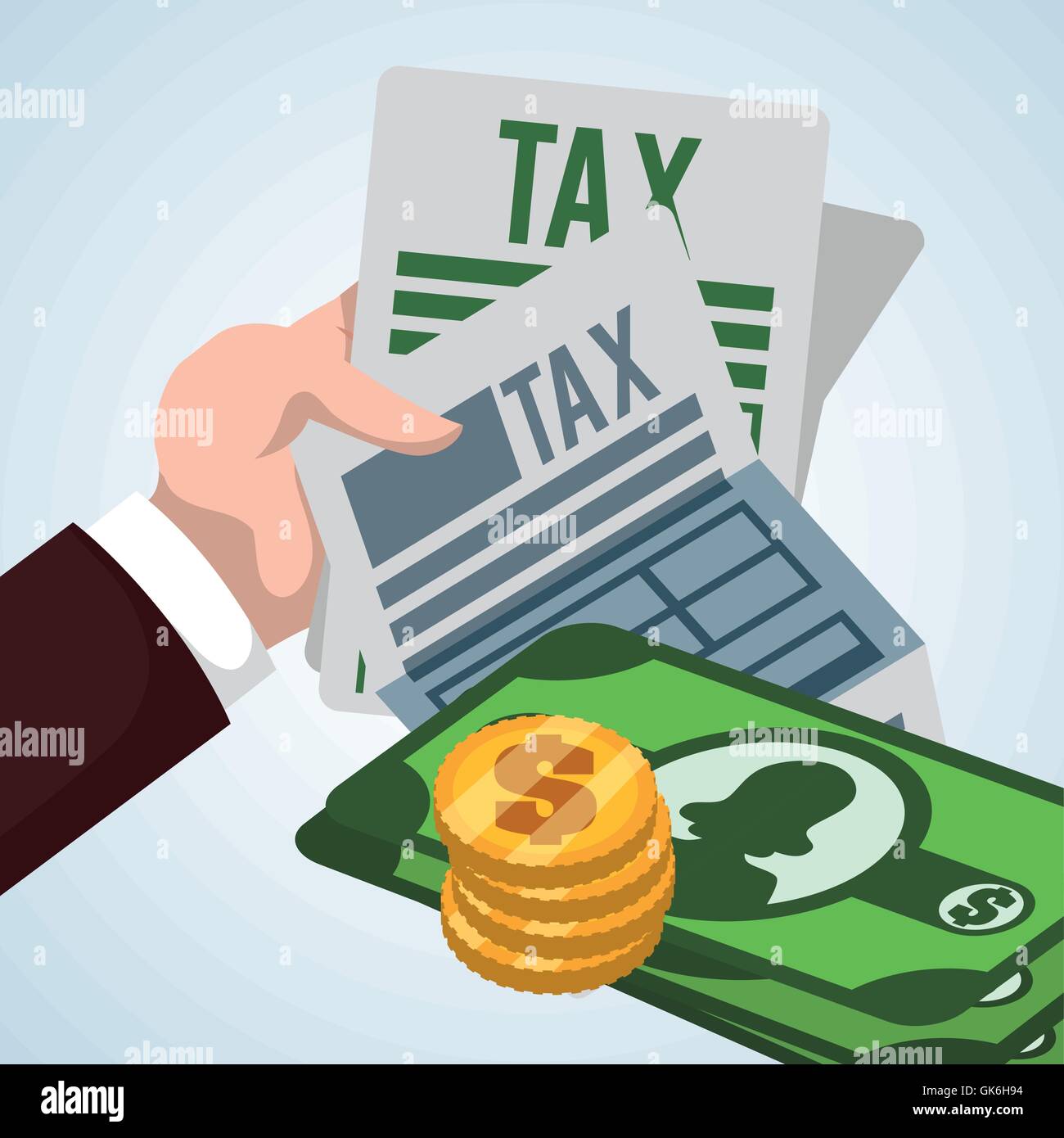 Tax design. financial item icon. Flat illustration Stock Vector Image ...