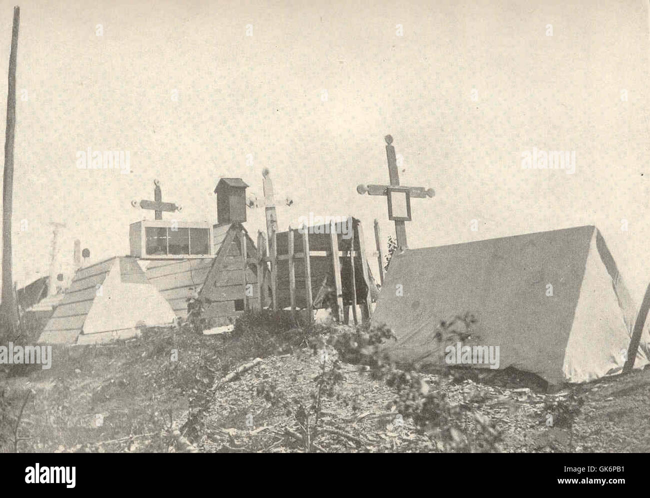 41377 Indian burial ground at Nulato, on the Yukon River Stock Photo