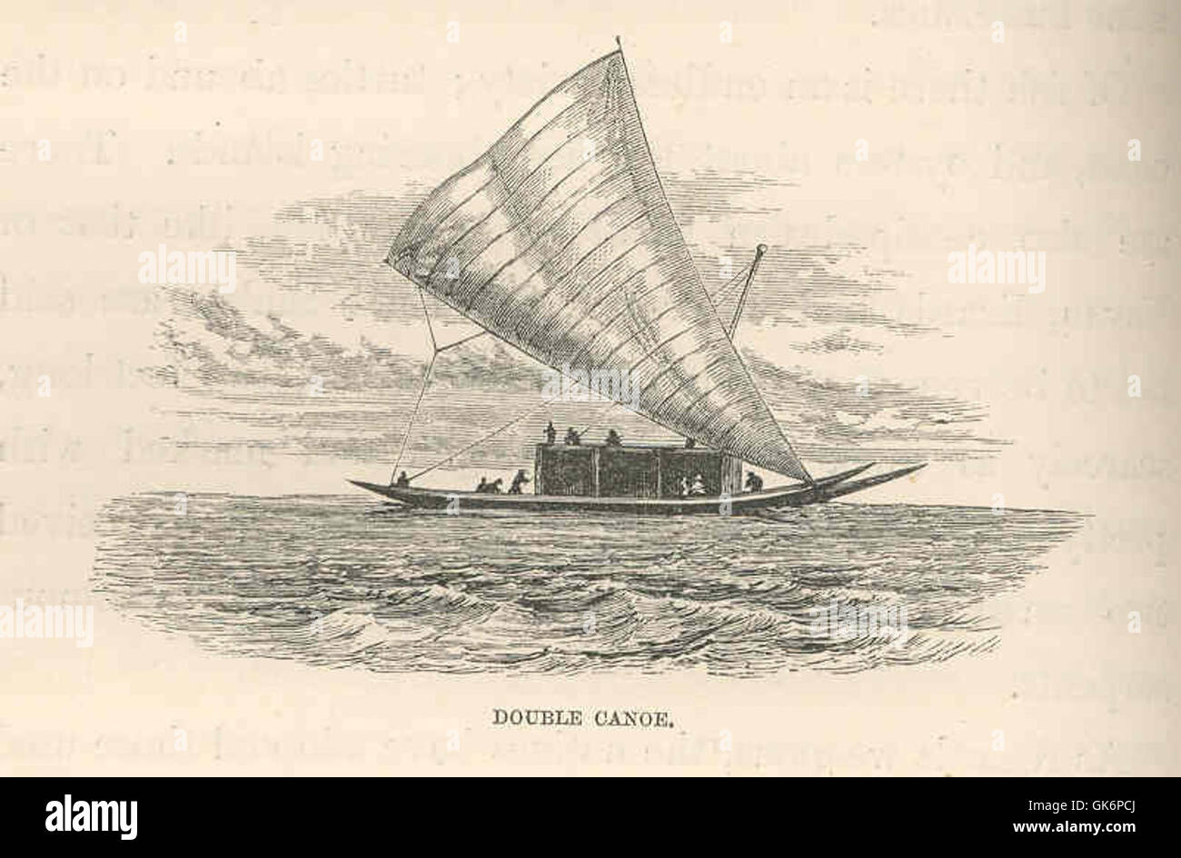 41412 Double Canoe Stock Photo Alamy