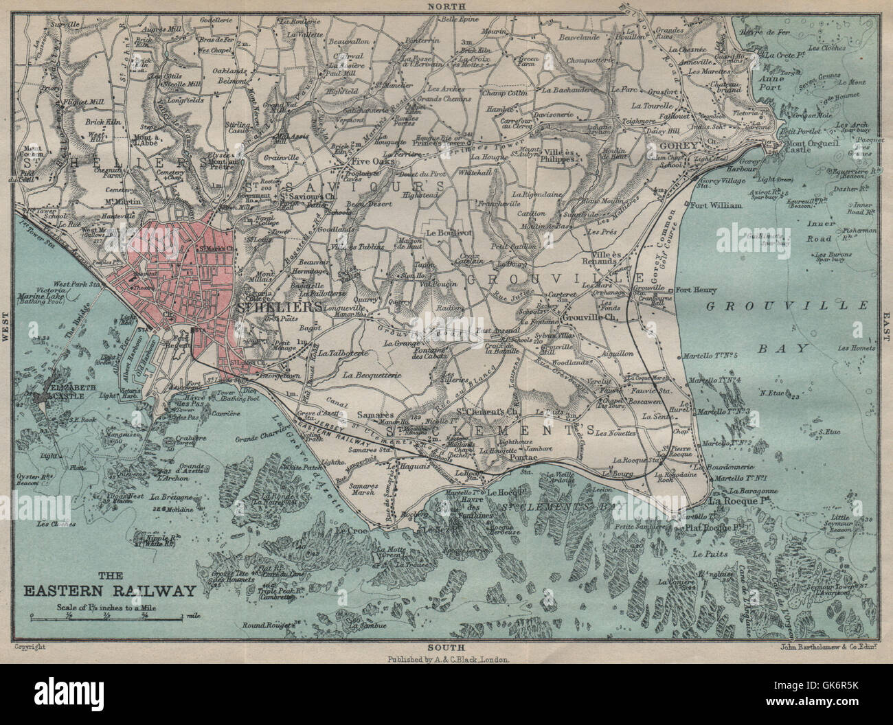 JERSEY St Helier Eastern railway St Clements Grouville. Channel Stock