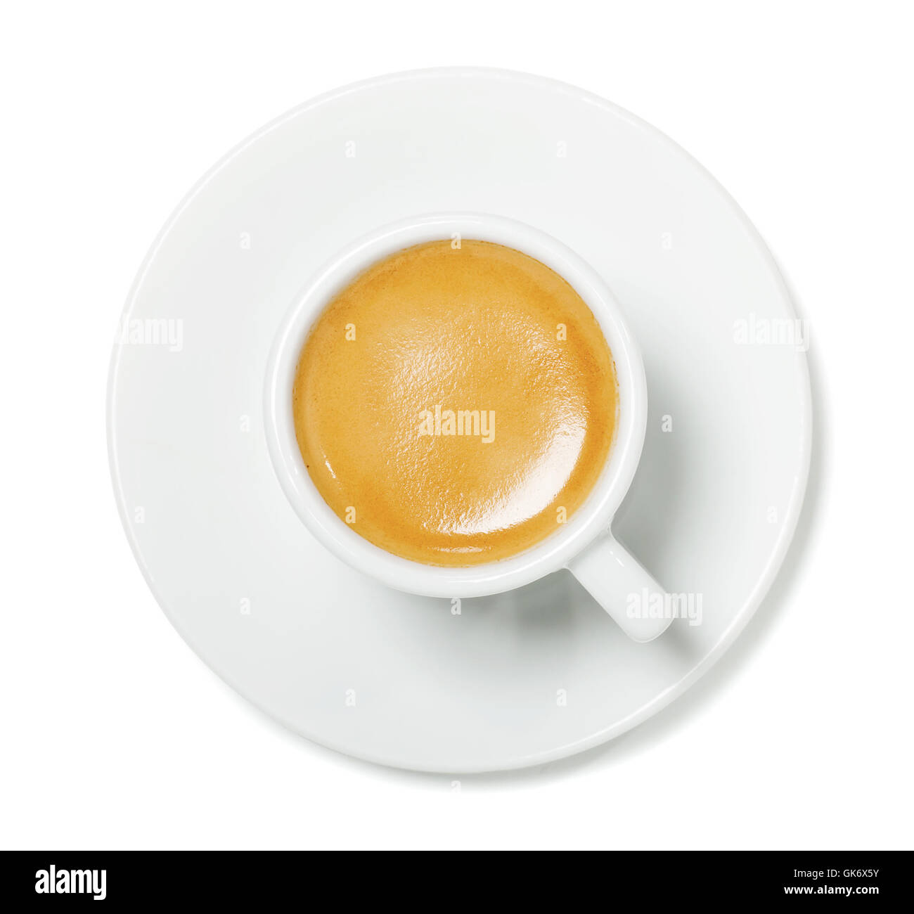 Espresso cup top view Stock Photo Alamy