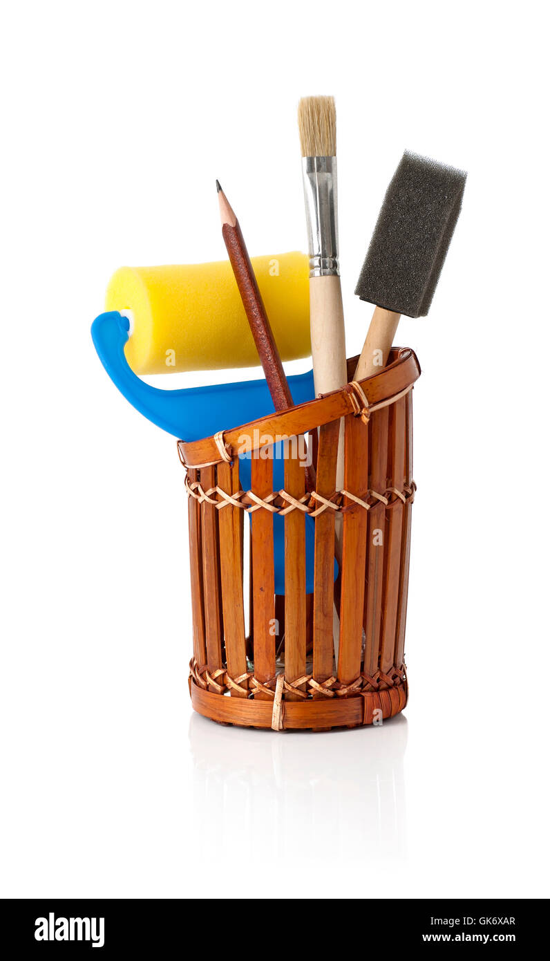 Brushes art set Stock Photo Alamy