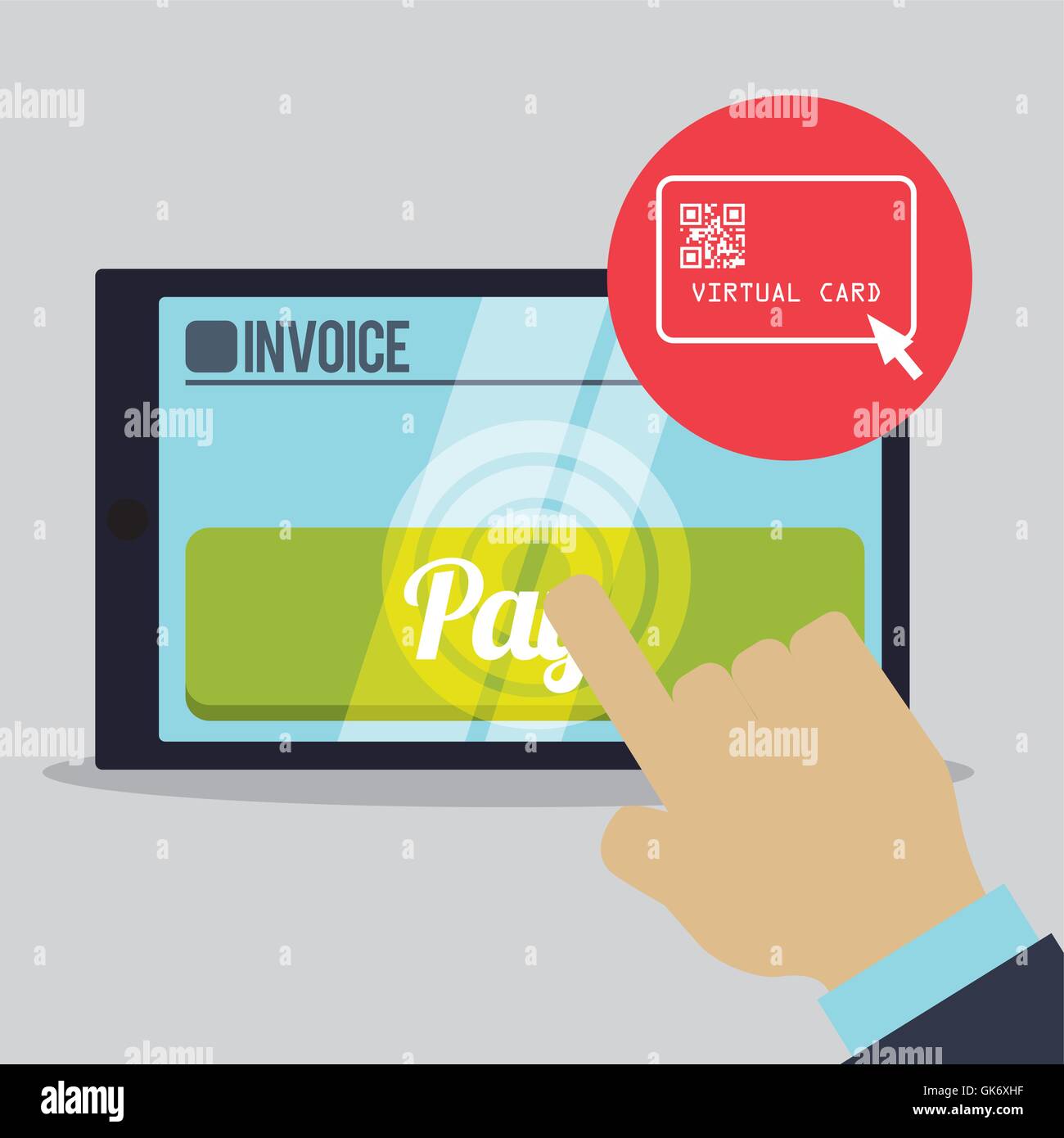 Invoice design. Online payment. Isolated illustration , vector Stock ...