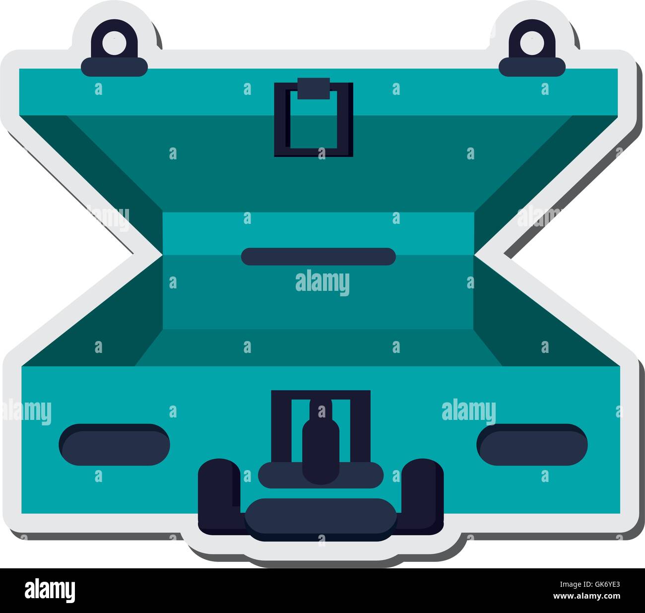 Open modern suitcase Stock Vector Images - Alamy