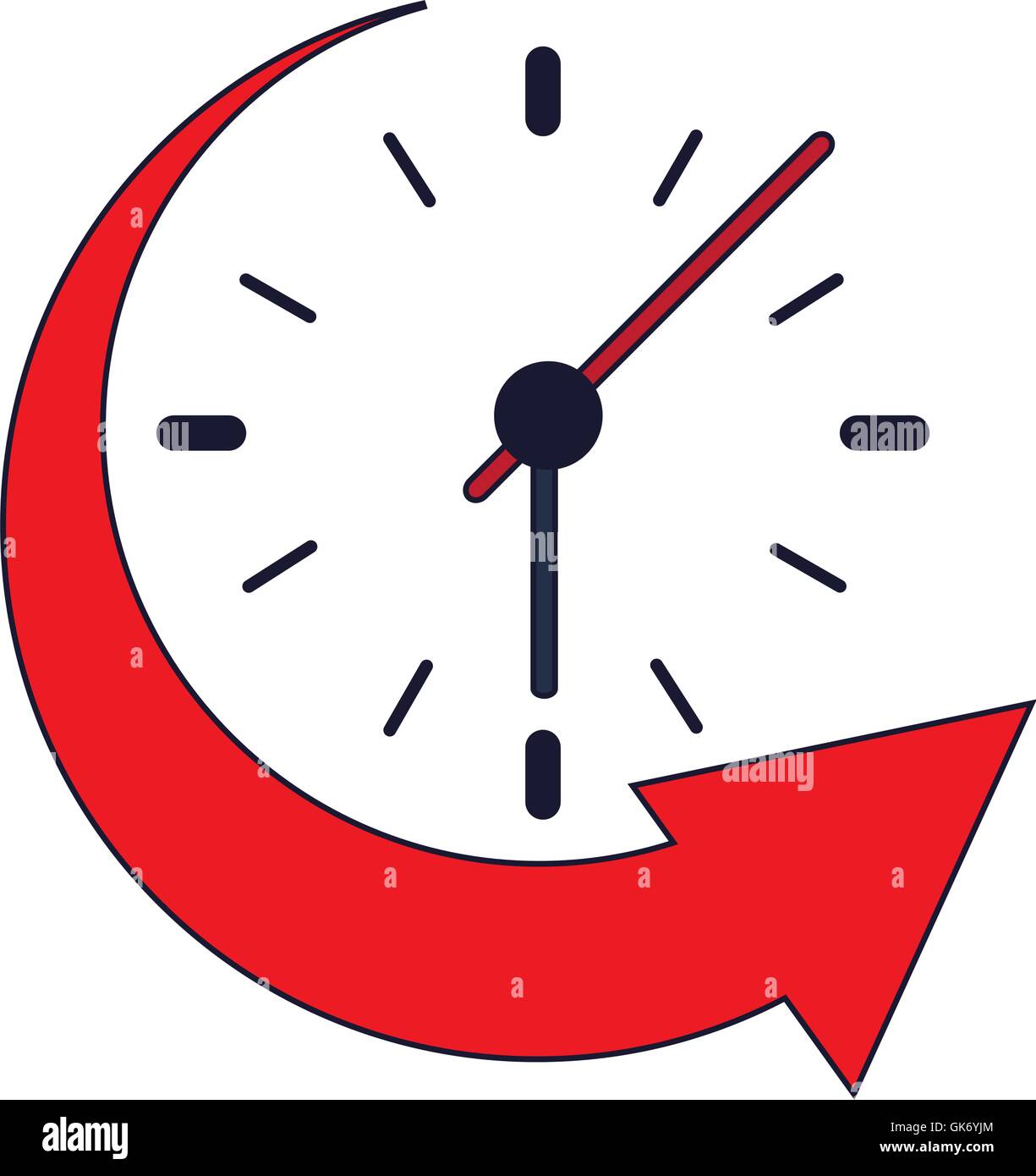 Daylight saving time clock not summer Stock Vector Images - Alamy