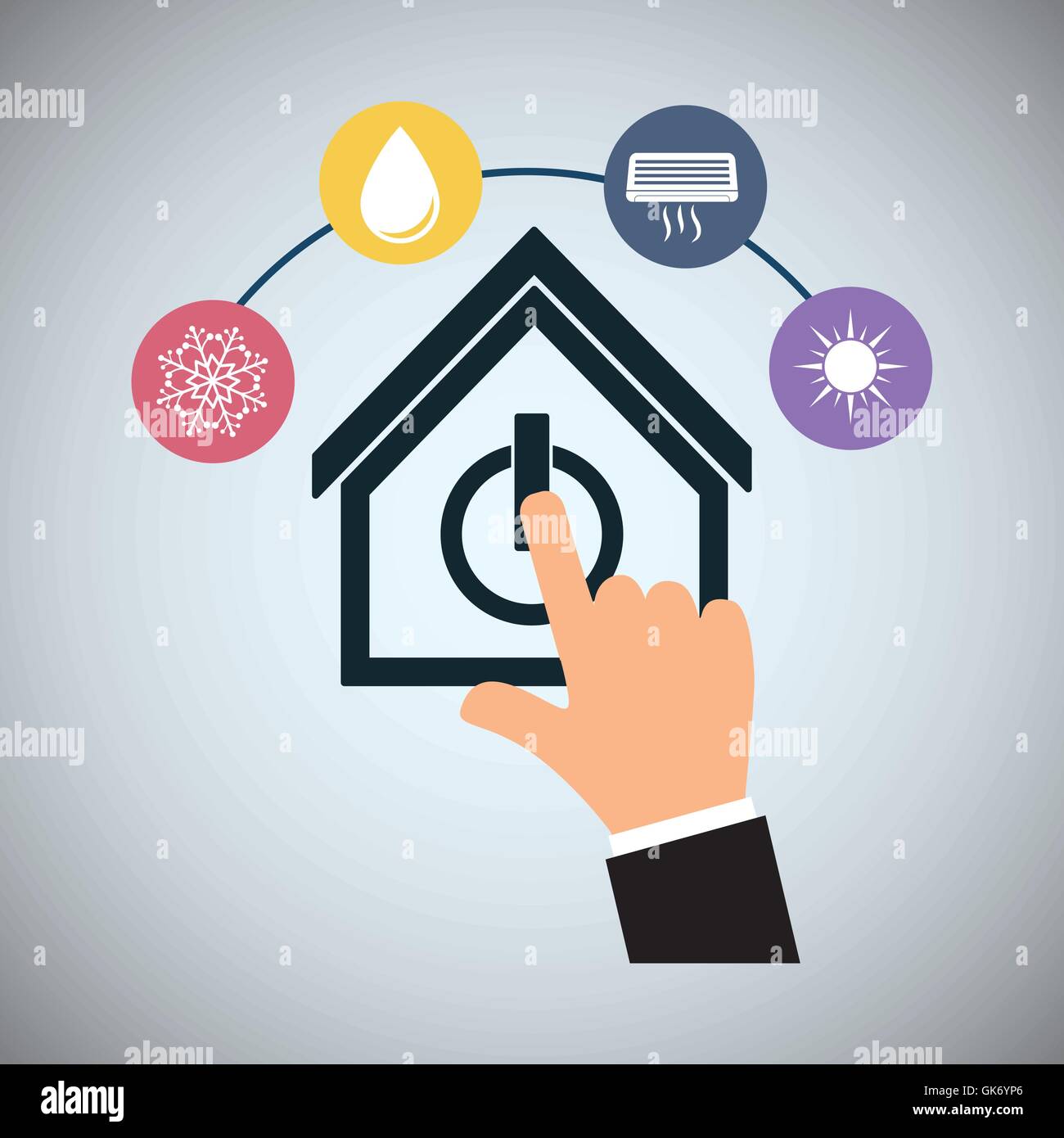 Smart home house icon set Stock Vector Image & Art - Alamy