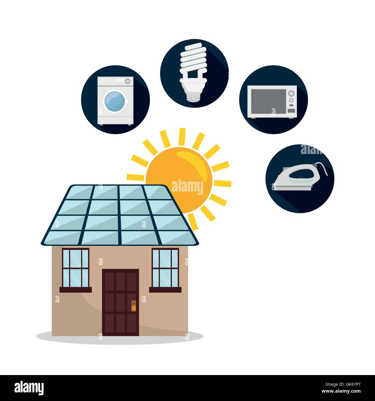 Smart home house icon set Stock Vector Image & Art - Alamy