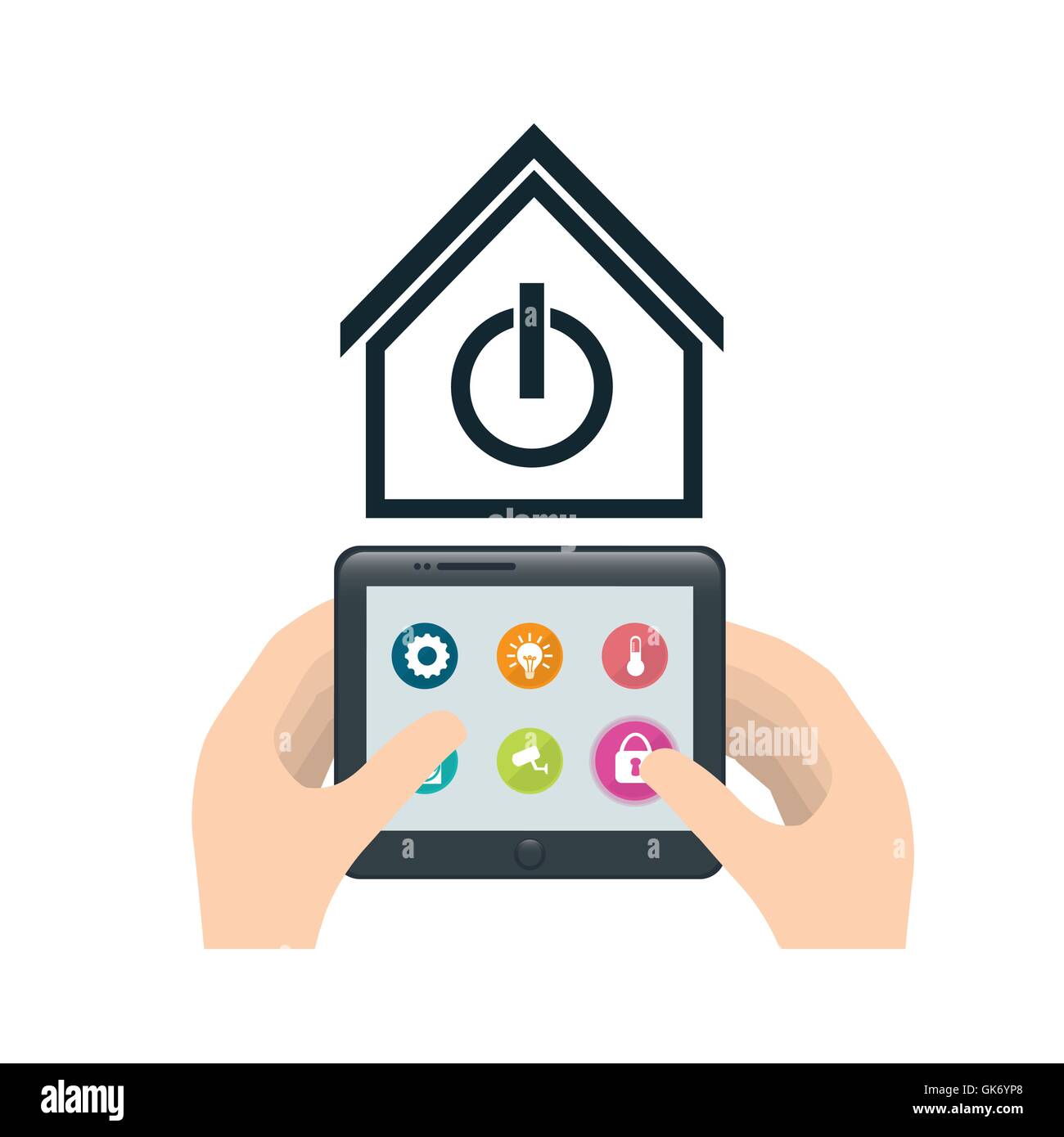 Smart home house icon set Stock Vector Image & Art - Alamy