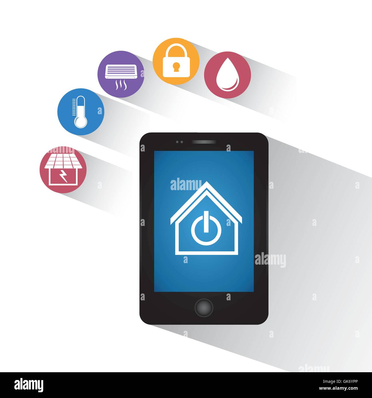 Smart home house icon set Stock Vector Image & Art - Alamy