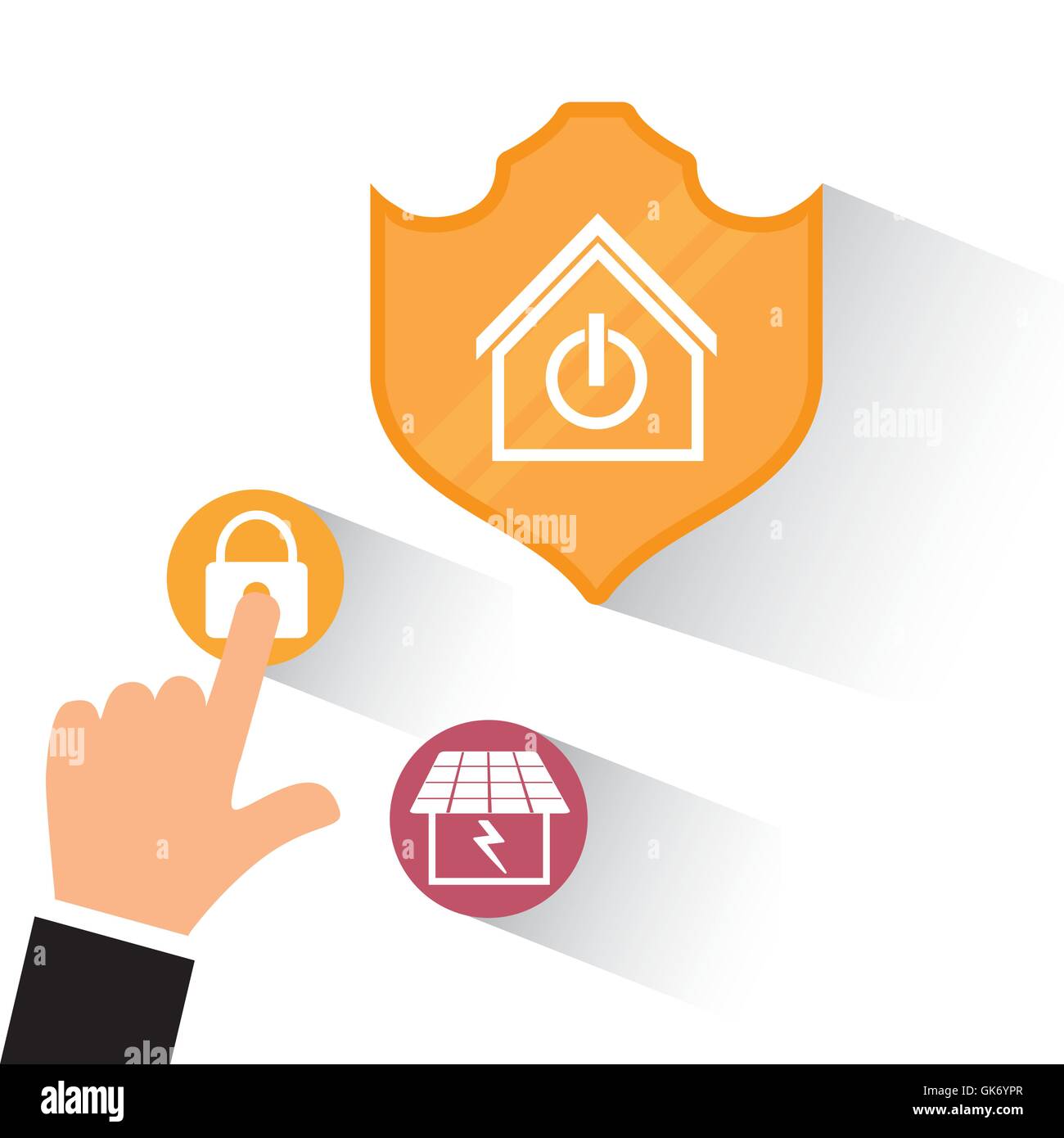 Smart home house icon set Stock Vector Image & Art - Alamy