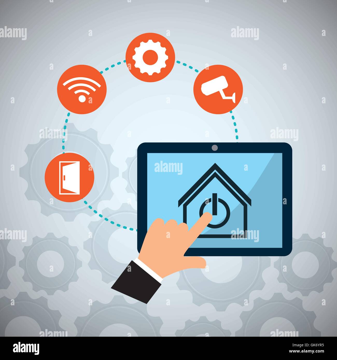 Smart home house icon set Stock Vector Image & Art - Alamy
