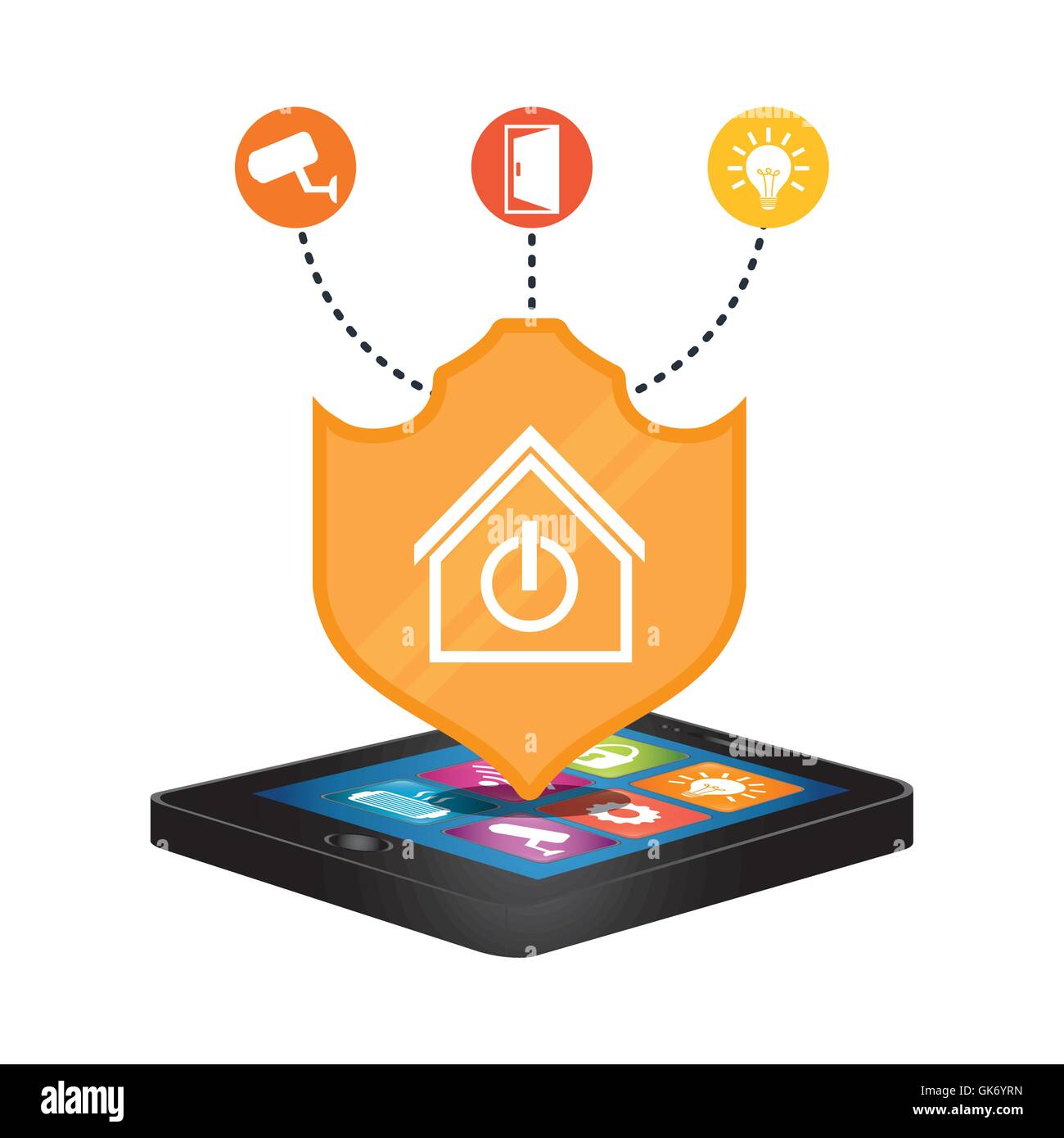 Smart home house icon set Stock Vector Image & Art - Alamy