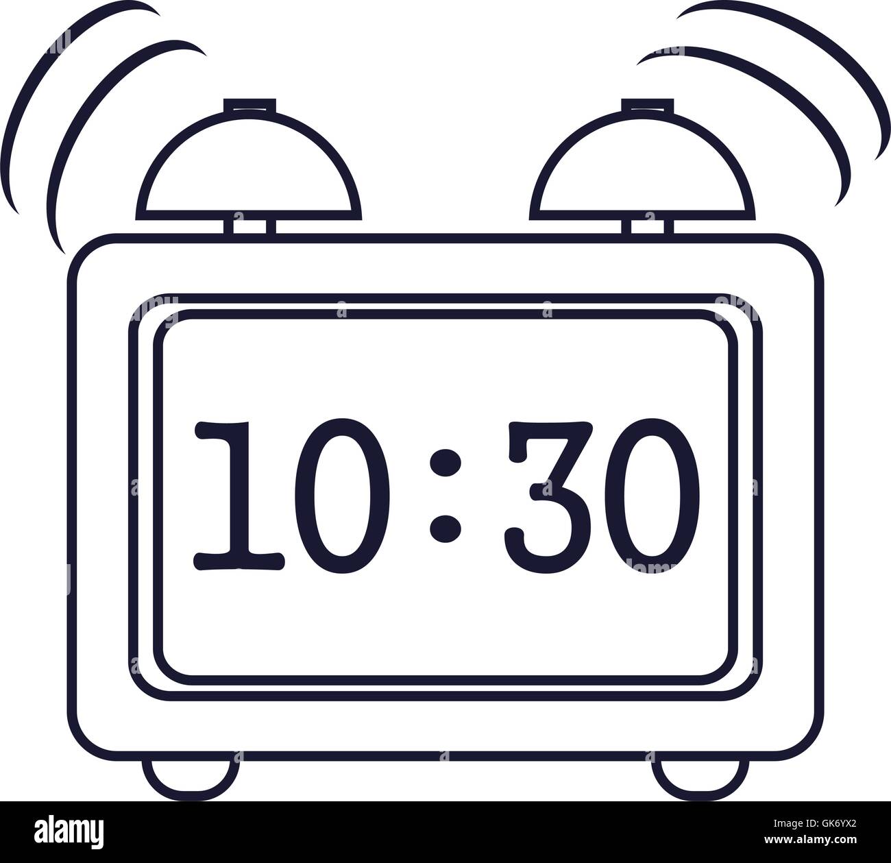 Clock am vector black icon hires stock photography and images Alamy