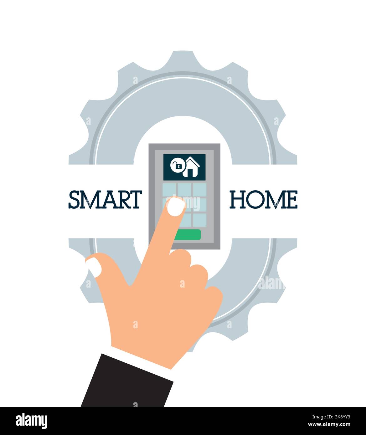 Smart home house control Stock Vector Image & Art - Alamy