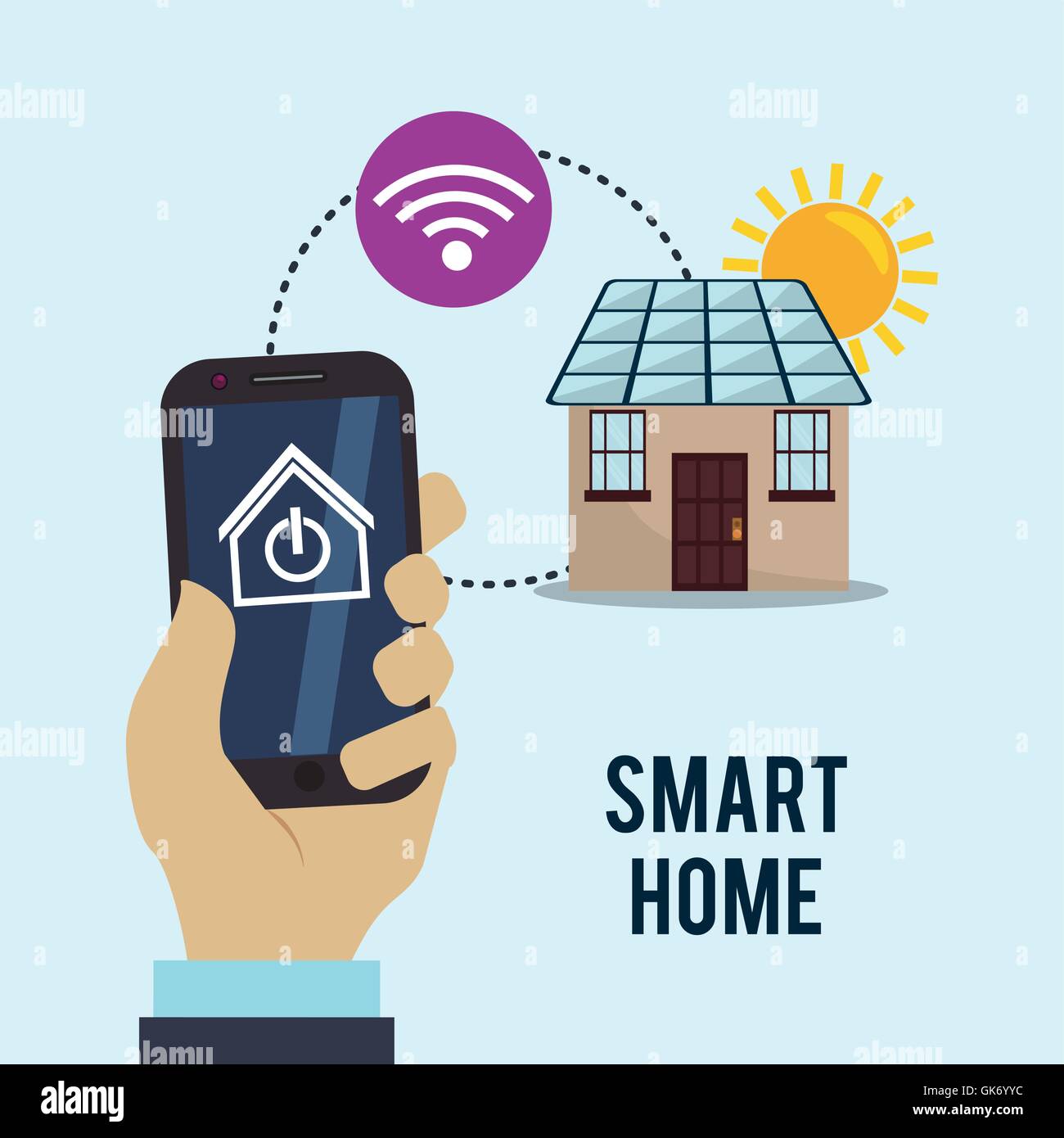 Smart home house icon set Stock Vector Image & Art - Alamy