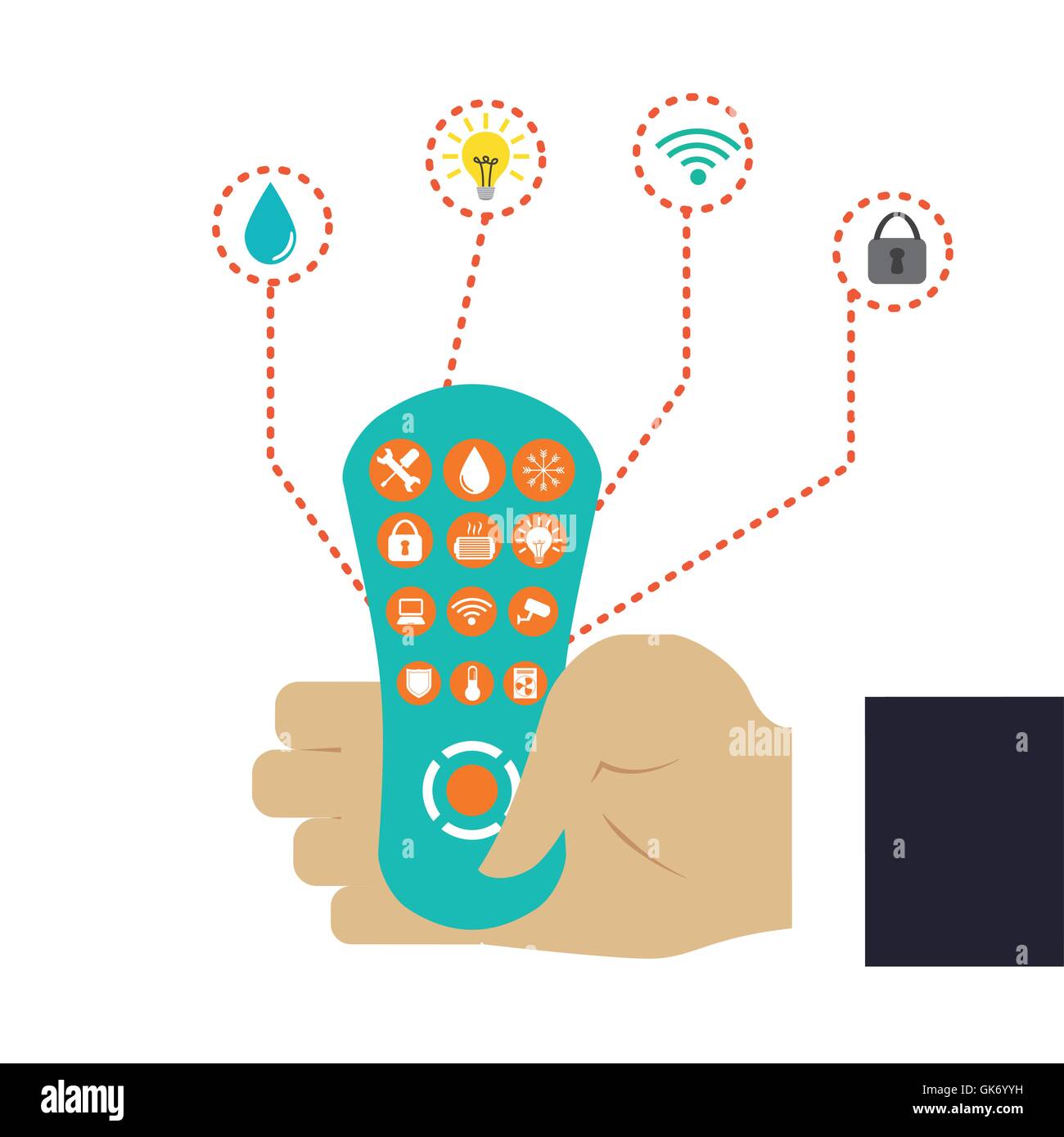 Smart home house icon set Stock Vector Image & Art - Alamy