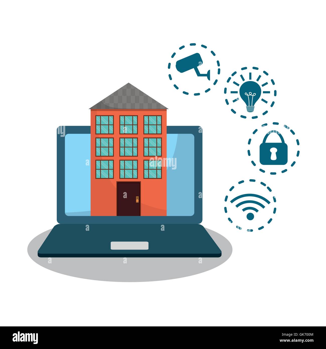 Smart home house icon set Stock Vector Image & Art - Alamy