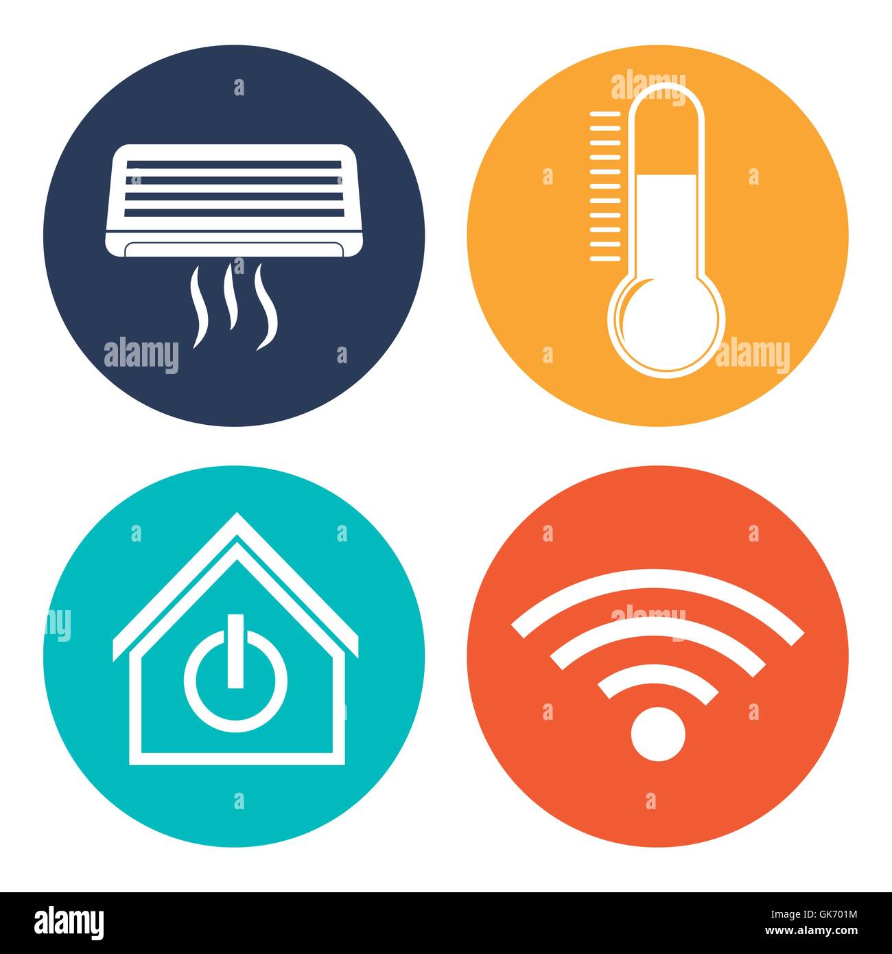 Smart home house icon set Stock Vector Image & Art - Alamy