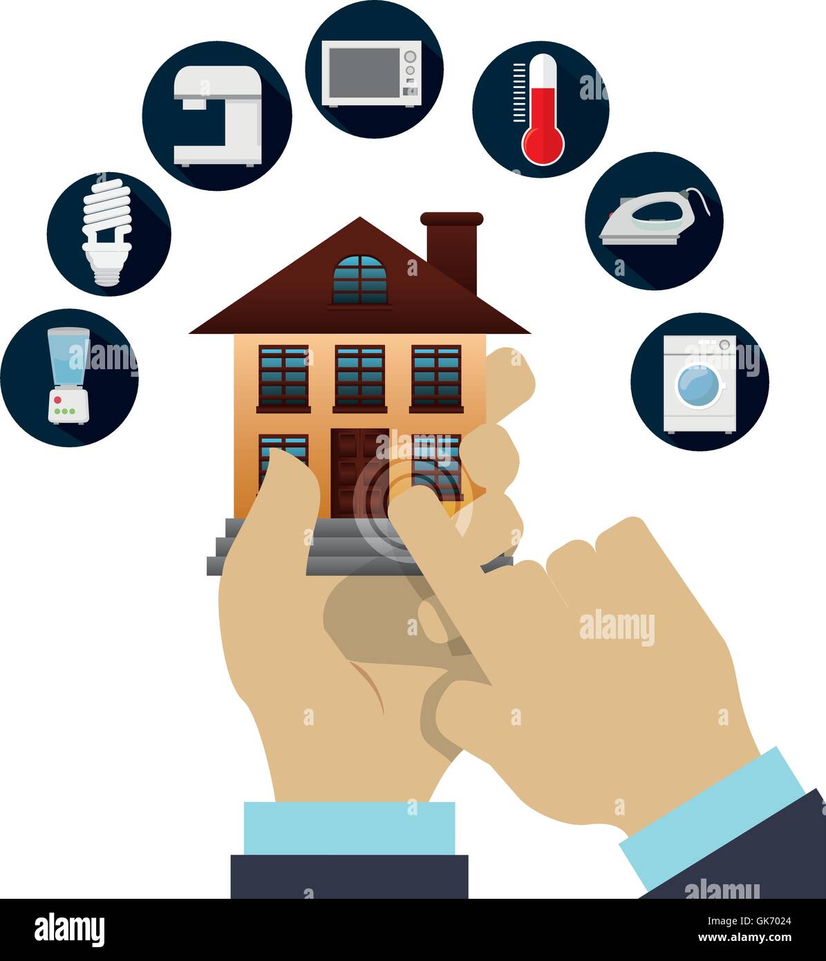 Smart home house icon set Stock Vector Image & Art - Alamy