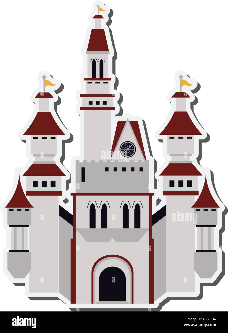 large castle icon Stock Vector