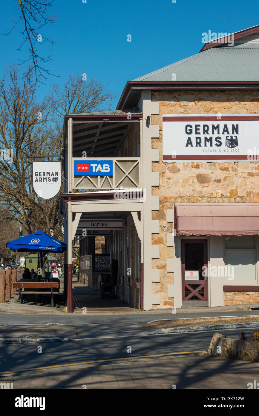 The German Arms hotel in Hahndorf, in South Australia's picturesque