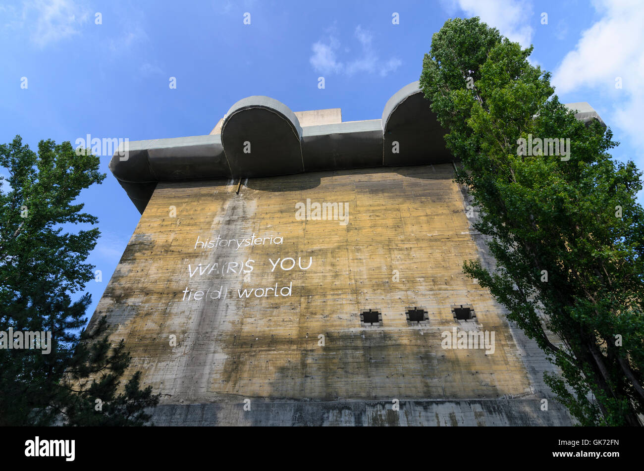 Wien, Vienna Antiaircraft tower in Arenbergpark (leading tower), Austria, Wien,