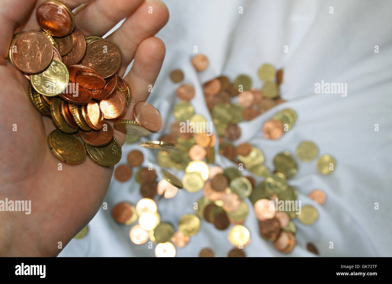 pennies from heaven Stock Photo