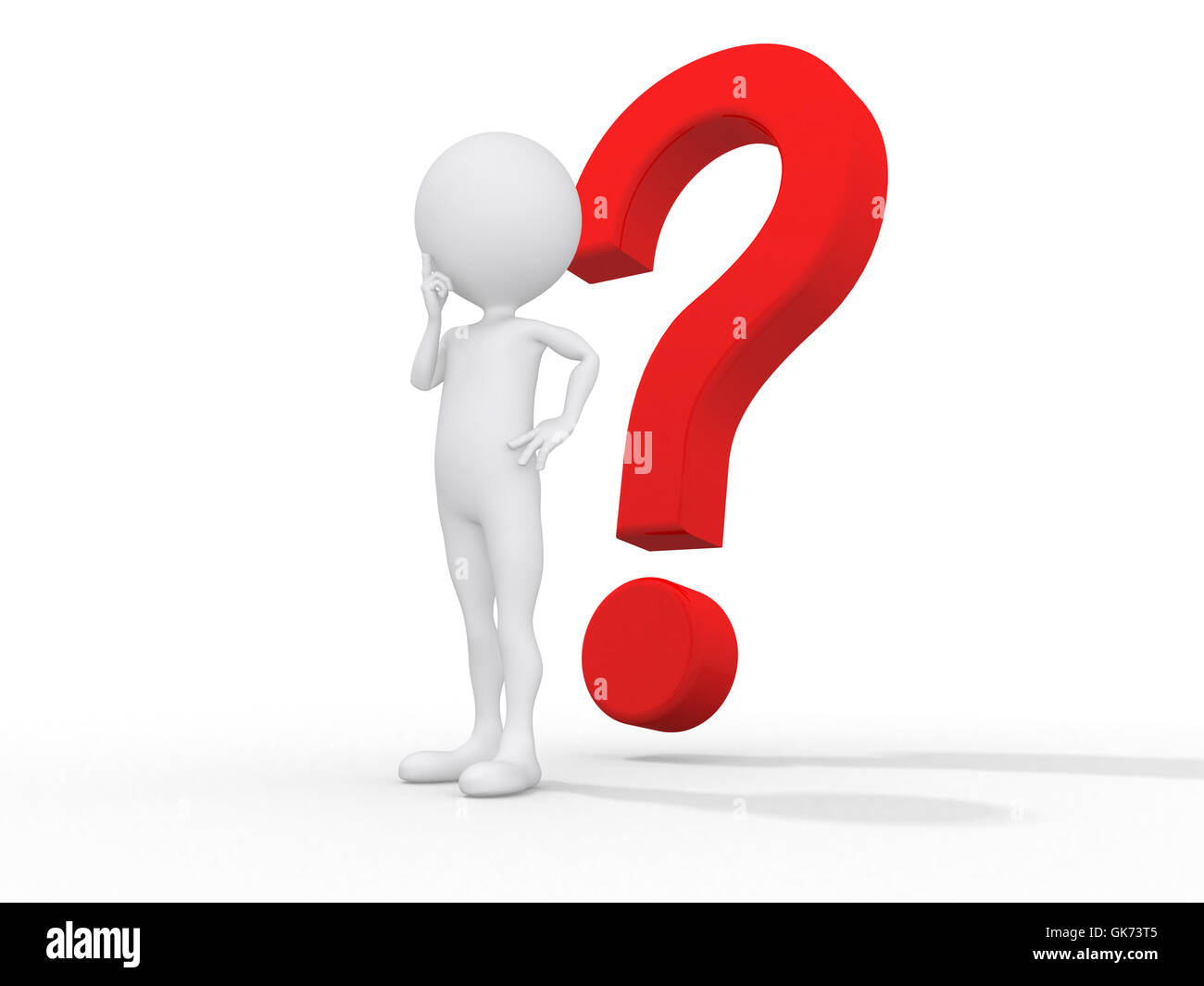 3d guy model question mark hi-res stock photography and images - Alamy