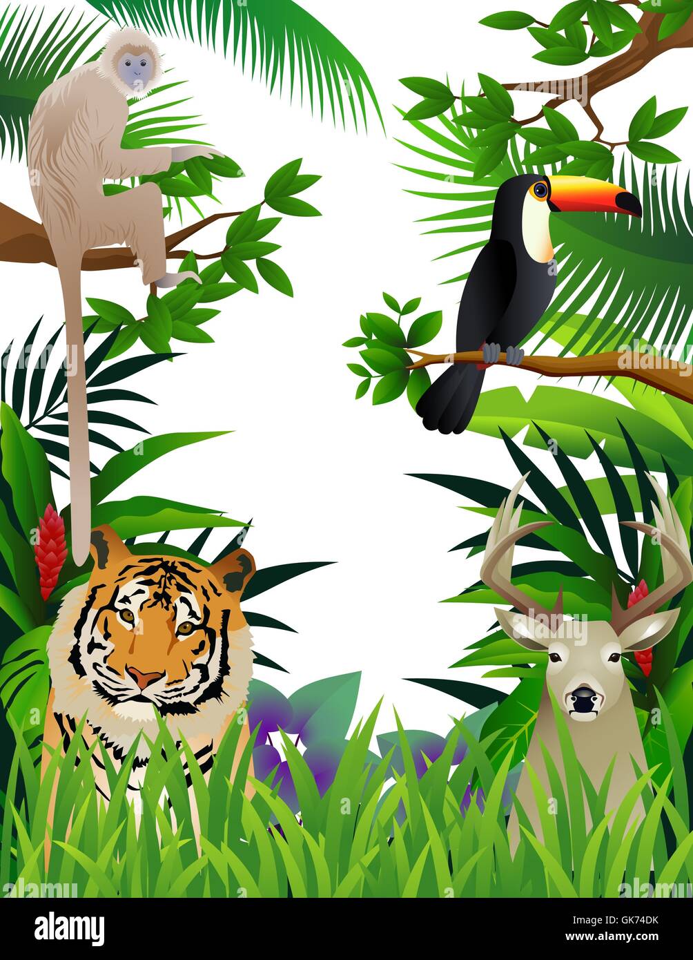 animal wild jungle Stock Photo