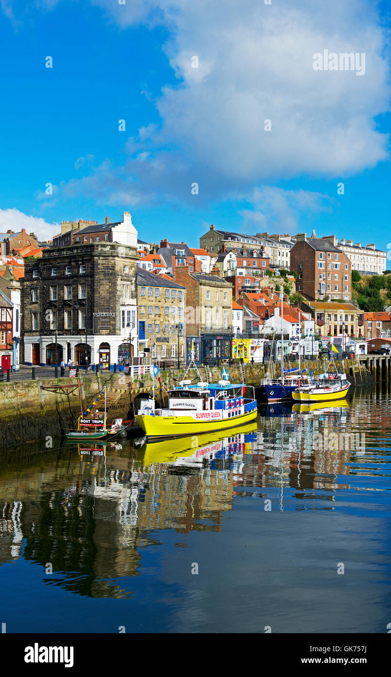 The harbour, Whitby, North Yorkshire, England UK Stock Photo