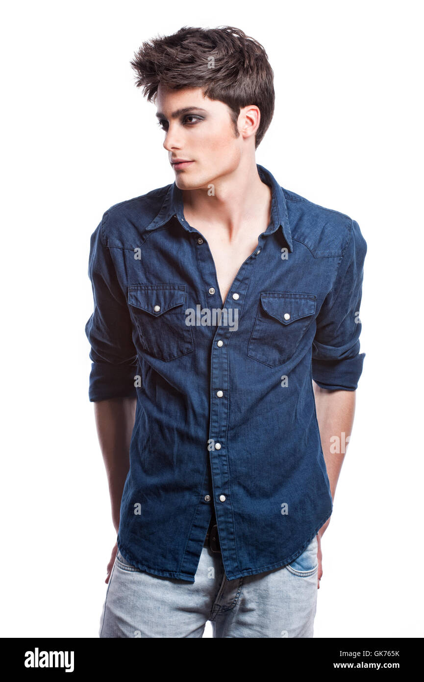 fashion shot of a young man Stock Photo - Alamy