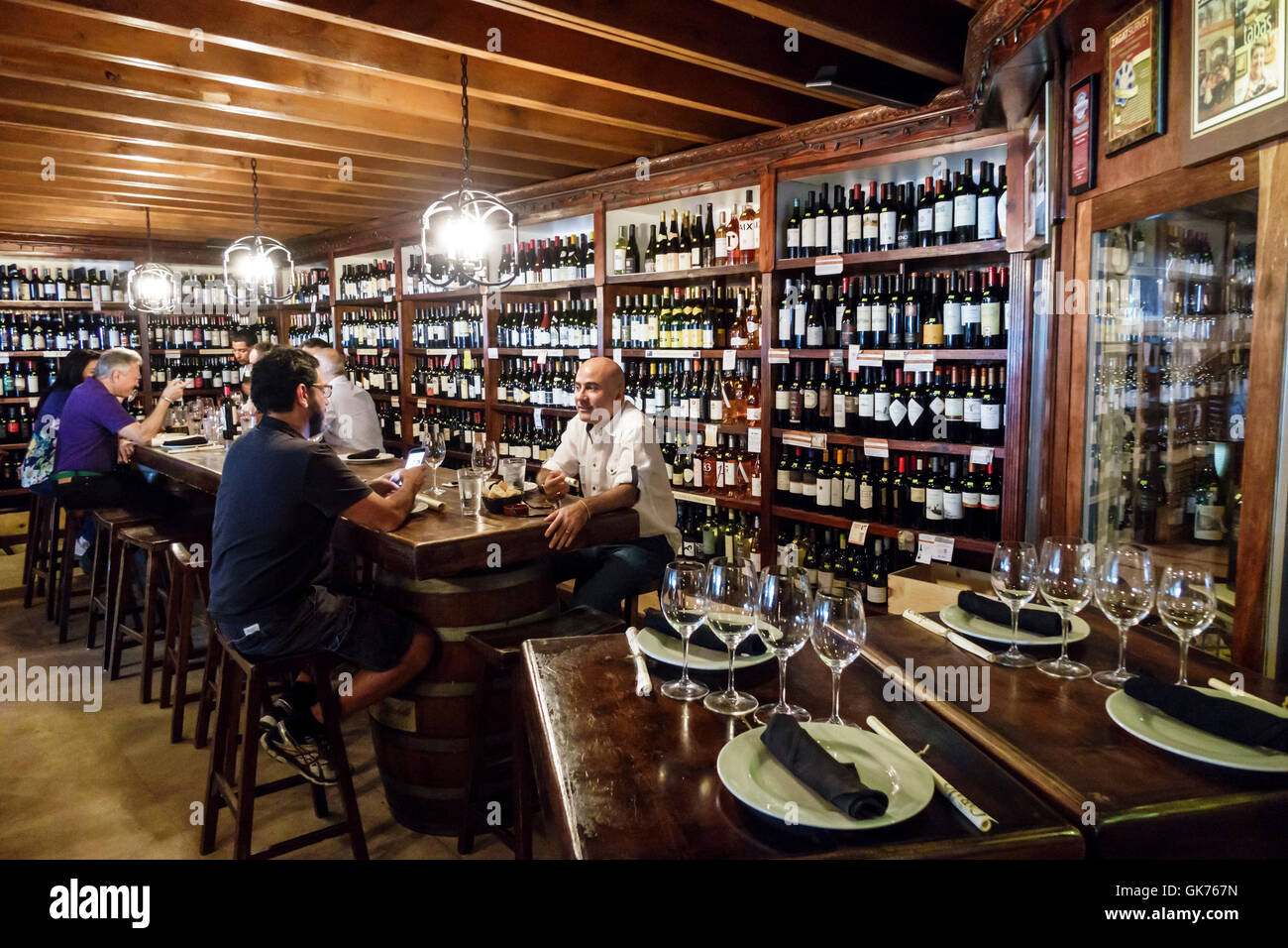 Miami Florida El Carajo tapas wine bar Spanish restaurant dining Stock