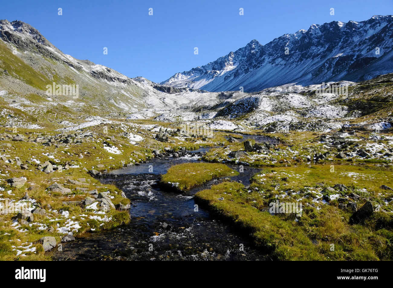 on fluelapass,graubunden,switzerland Stock Photo