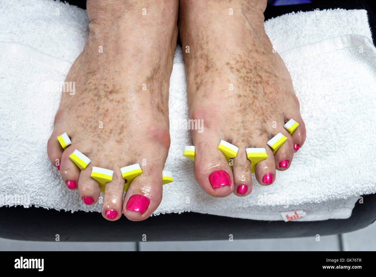 Miami Florida Coral Way beauty salon shop nail salon personal Stock