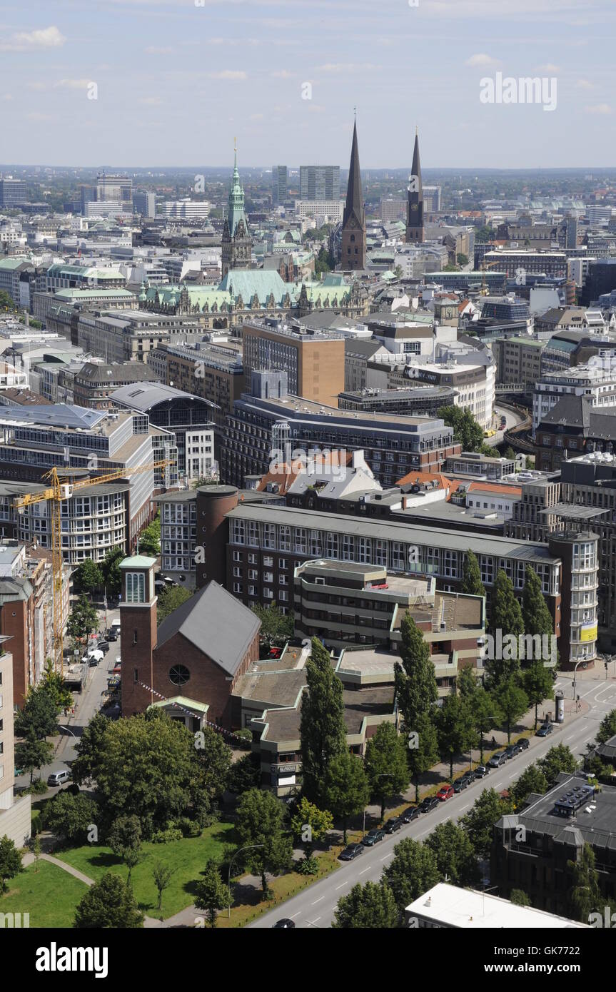 view from the hamburger michel Stock Photo - Alamy