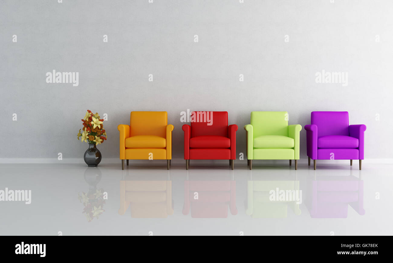 armchair furniture room Stock Photo
