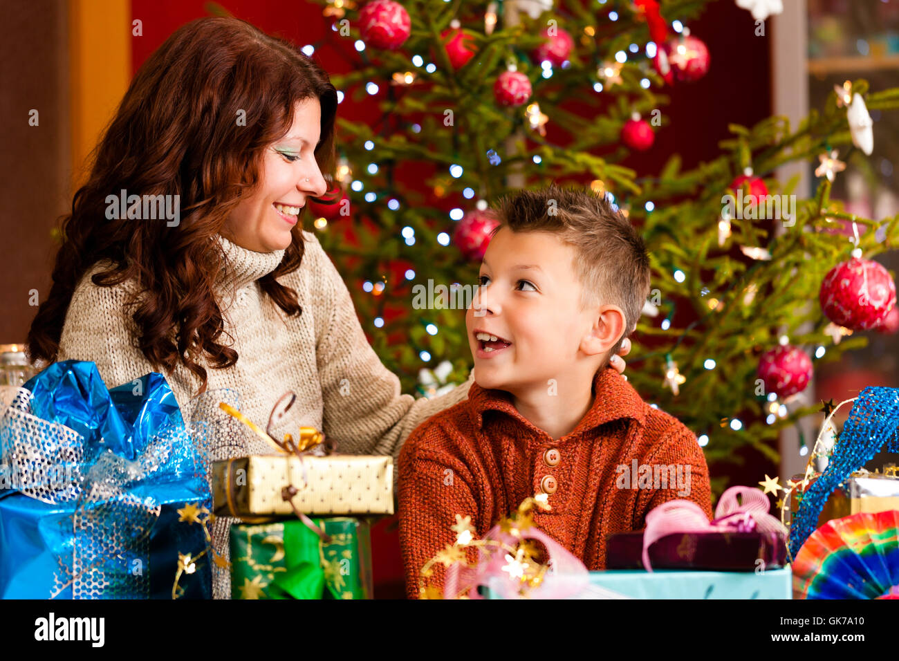 son gift mother Stock Photo - Alamy