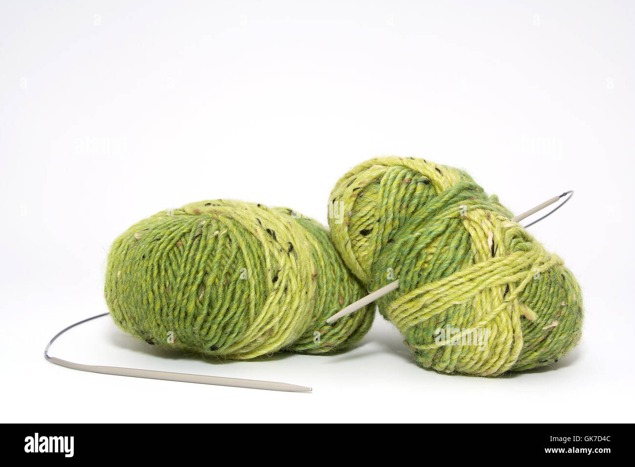 wool with knitting needle 1 Stock Photo Alamy