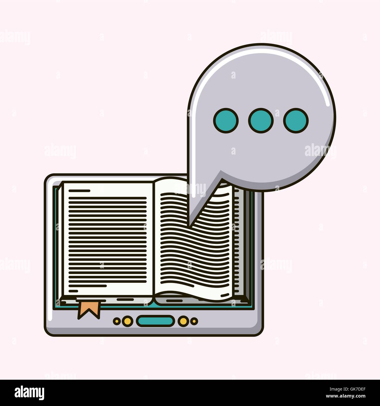 electronic book isolated icon Stock Vector Image & Art Alamy