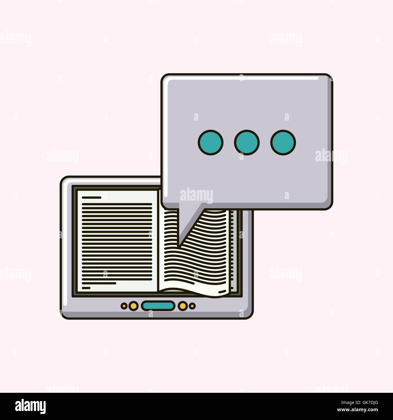 electronic book isolated icon Stock Vector Image & Art Alamy