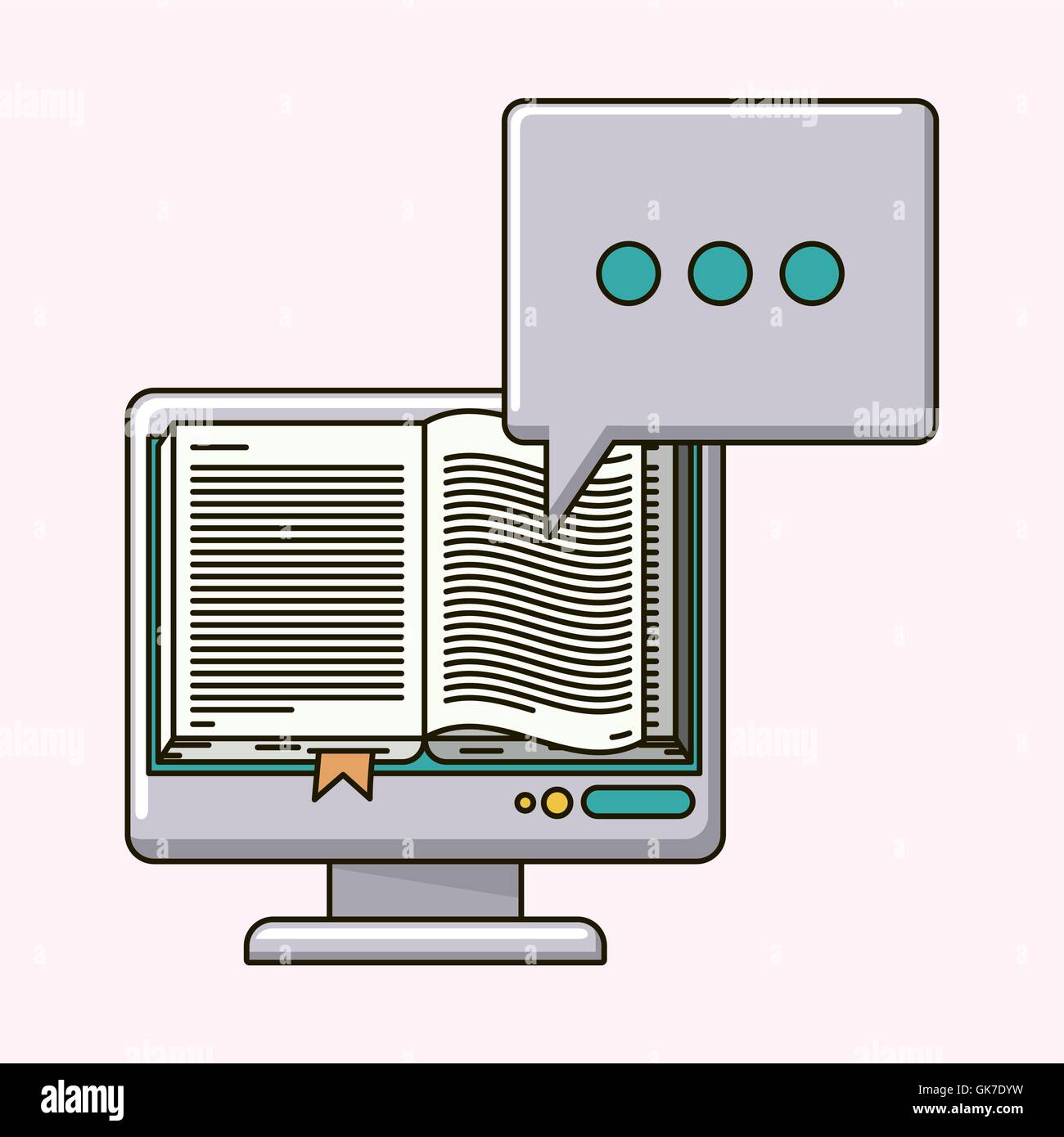 electronic book isolated icon Stock Vector Image & Art Alamy