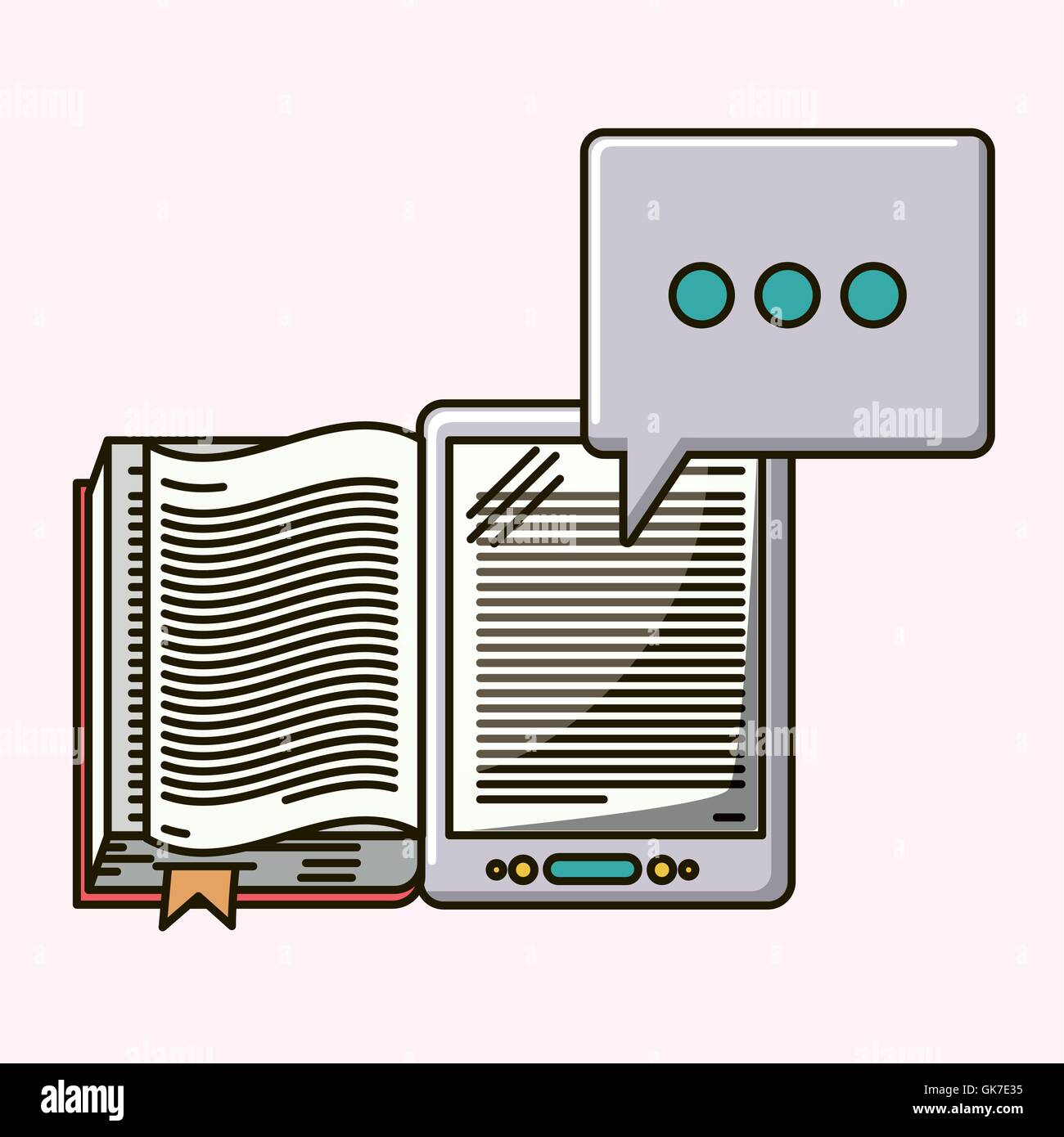 electronic book isolated icon Stock Vector Image & Art Alamy
