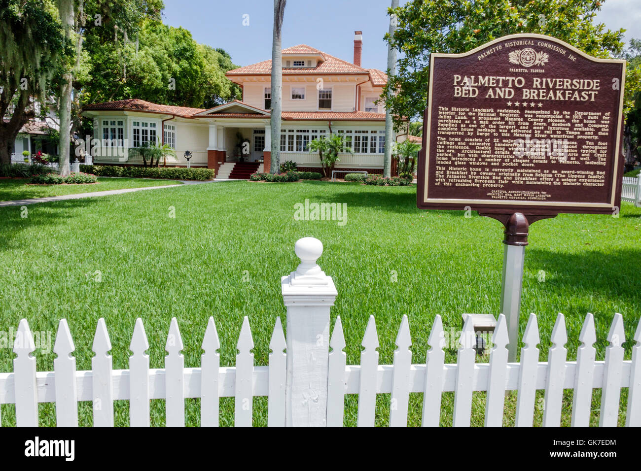 Florida Palmetto Palmetto Riverside Bed and Breakfast historic home