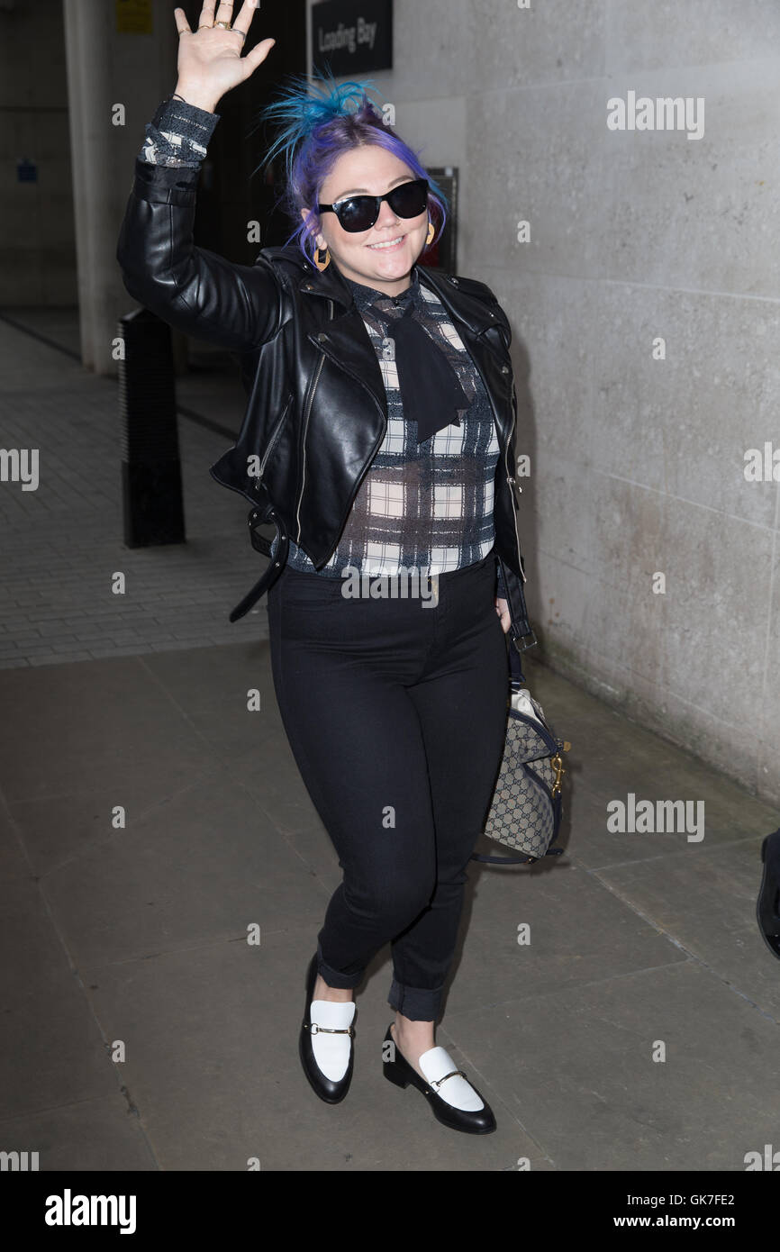 Elle King pictured arriving at the Radio 1 studios Featuring: Elle King ...