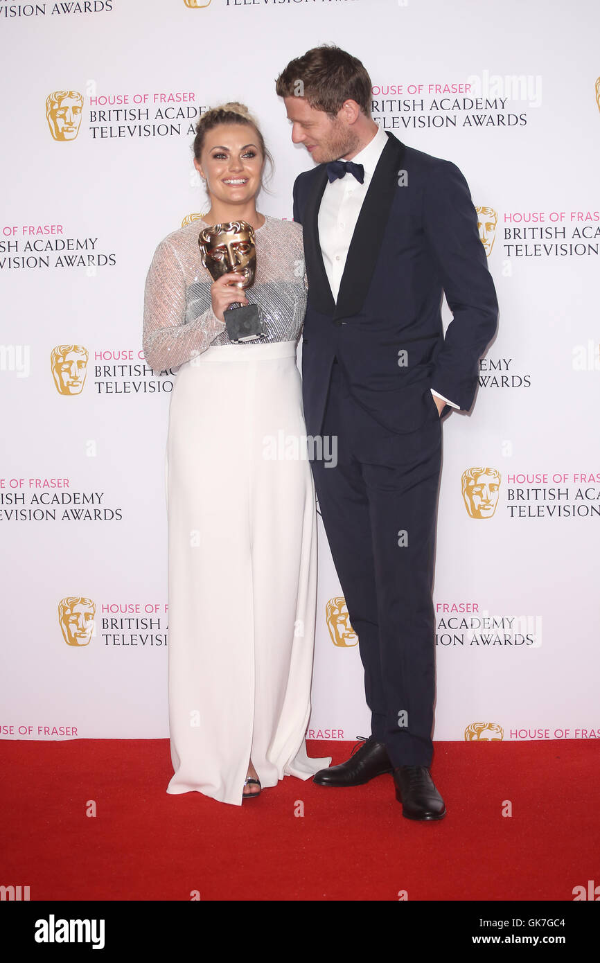 2016 BAFTA TV Awards - Press Room  Featuring: Chanel Cresswell, James Norton Where: London, United Kingdom When: 08 May 2016 Stock Photo
