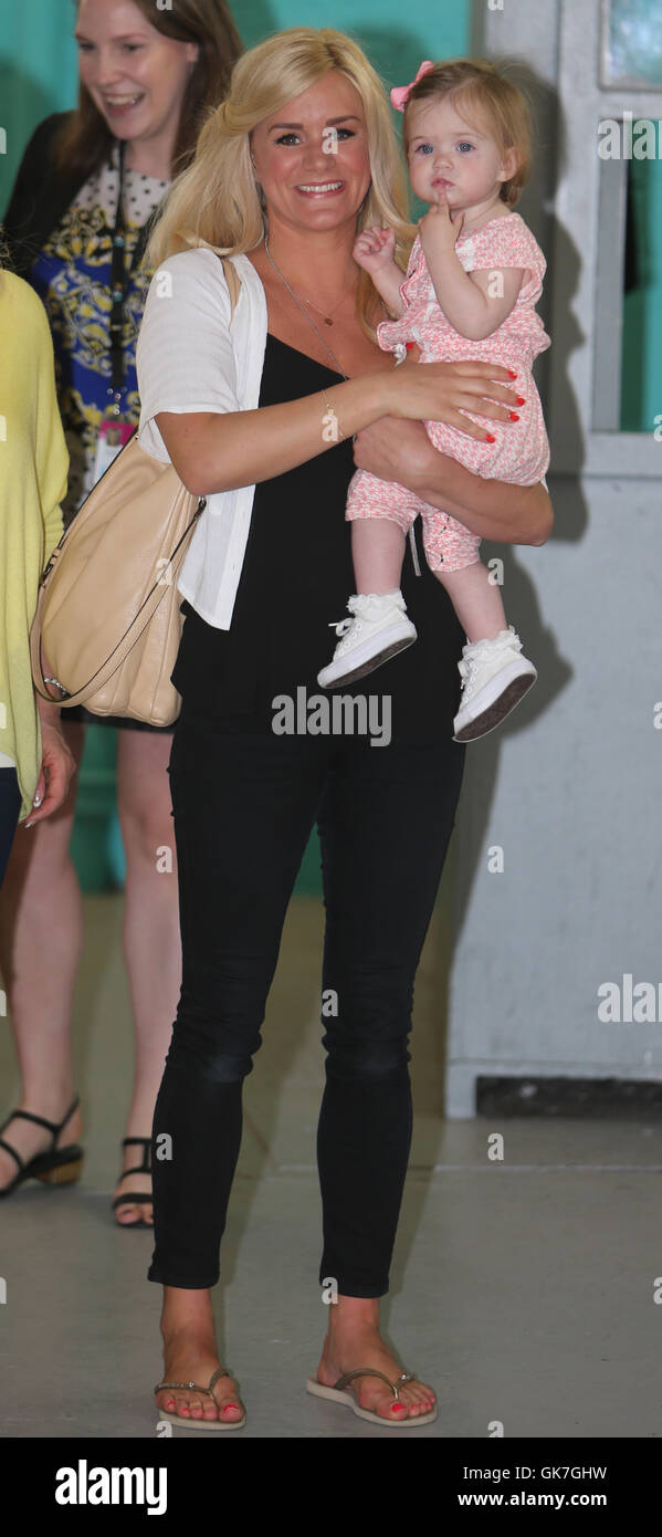 BGT Rachael Wooding and her parents outside ITV Studios Featuring