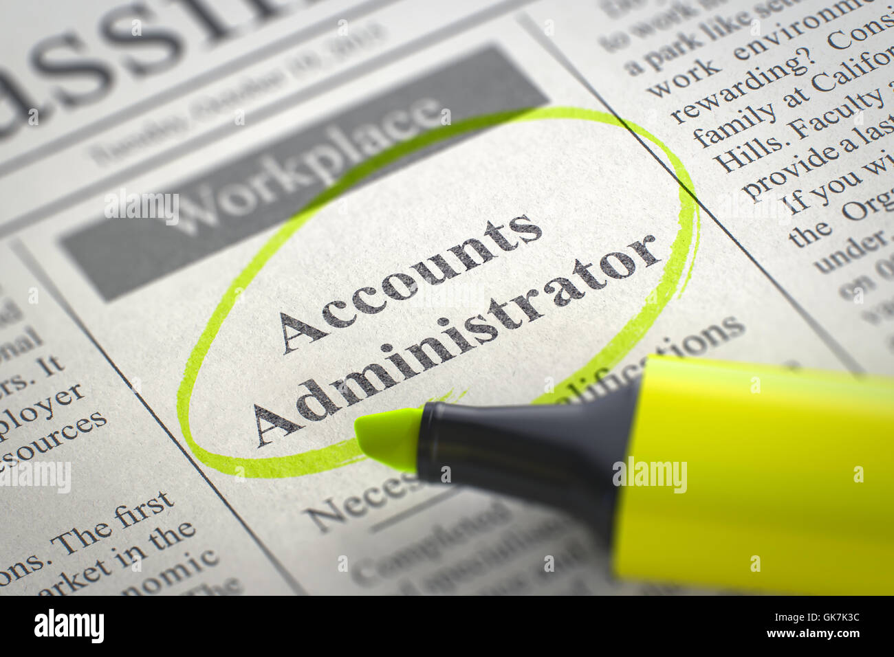 Accounts Administrator Join Our Team. Stock Photo