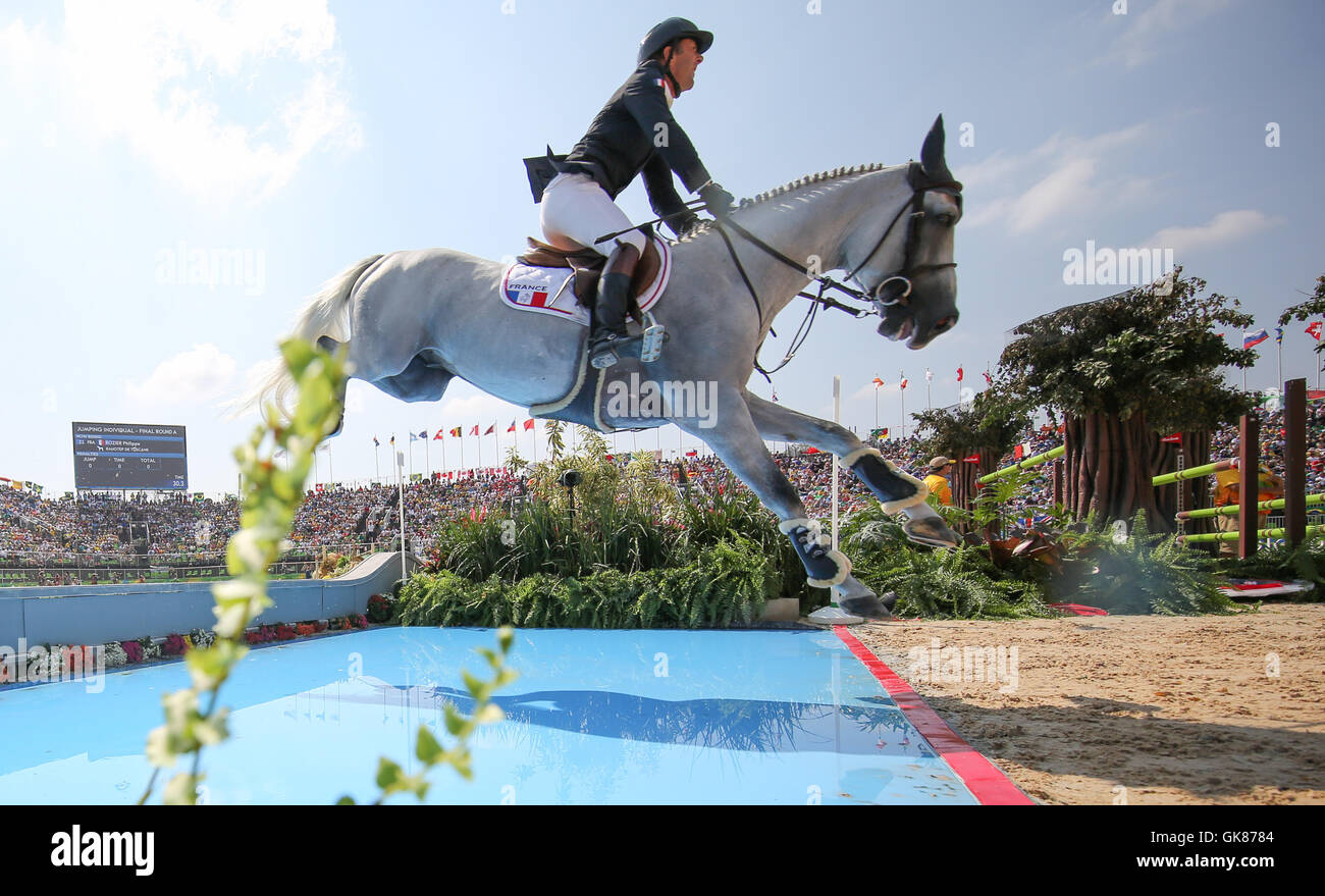 Rio de Janeiro, Brazil. 19th Aug, 2016. Philippe Rozier of France riding RAHOTEP DE TOSCANE